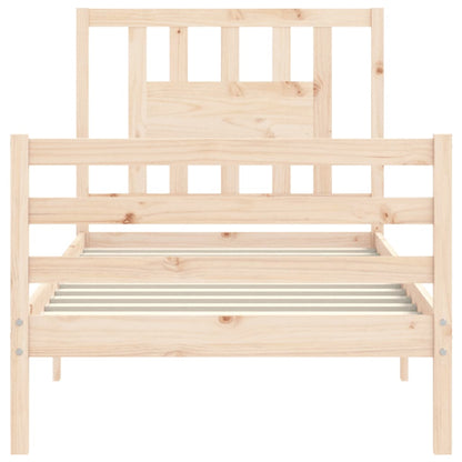 Bed Frame without Mattress Single Solid Wood