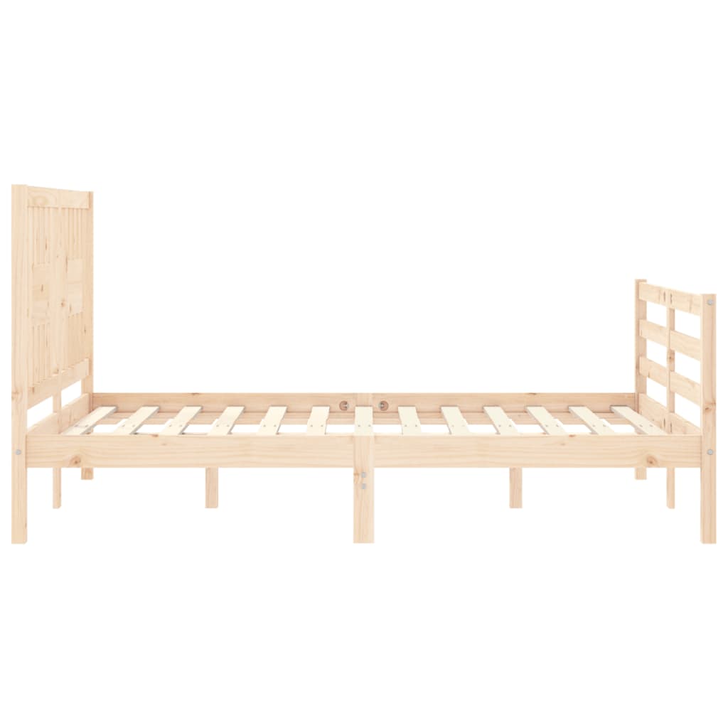 Bed Frame without Mattress Single Solid Wood