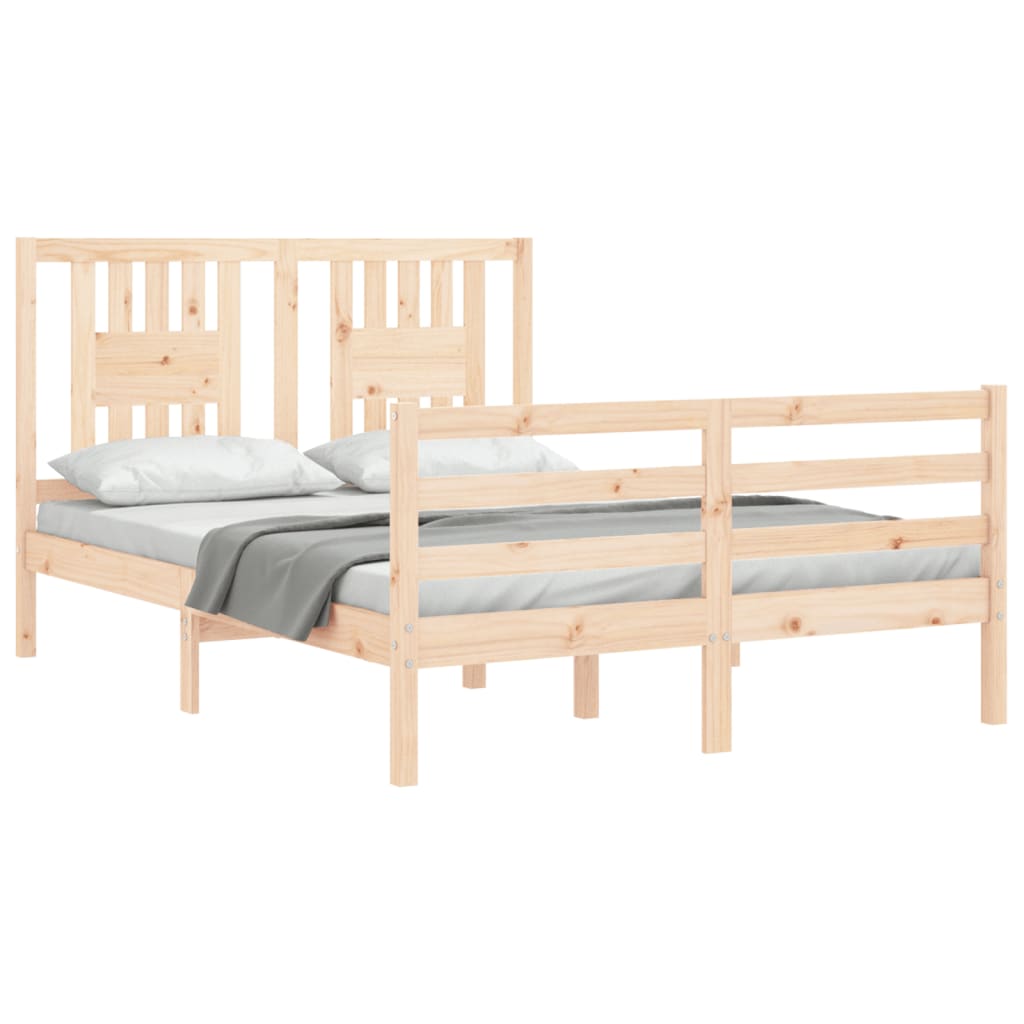 Bed Frame without Mattress Small Double Solid Wood