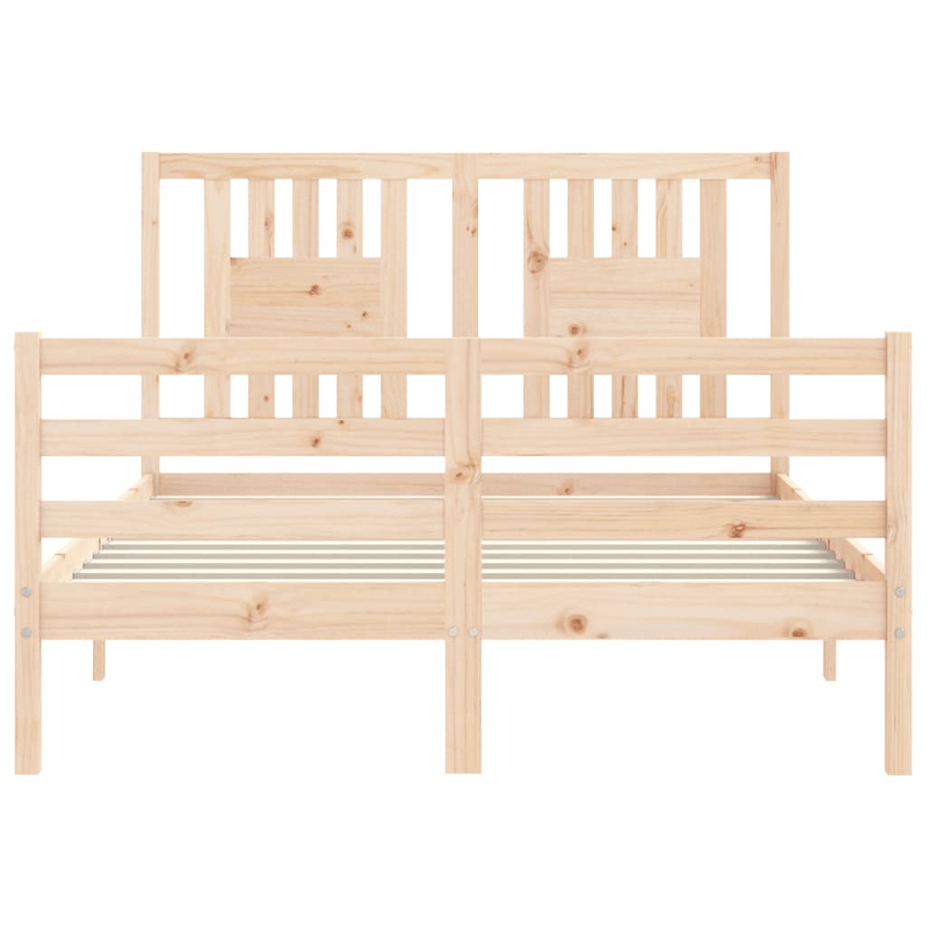 Bed Frame without Mattress Small Double Solid Wood
