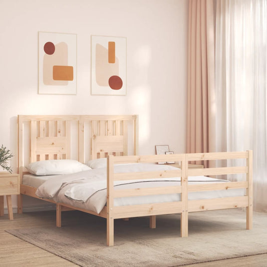Bed Frame without Mattress Small Double Solid Wood