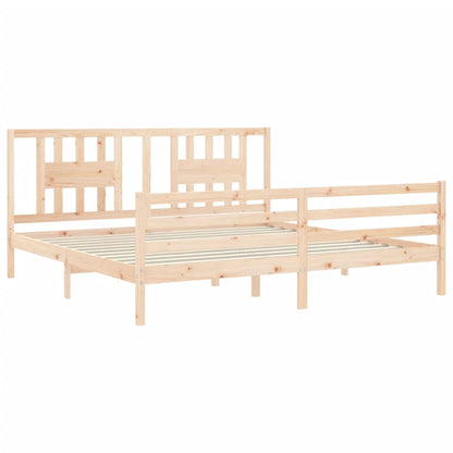 Bed Frame without Mattress 200x200 cm Solid Wood