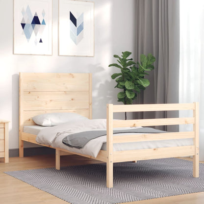 Bed Frame without Mattress Small Single Solid Wood
