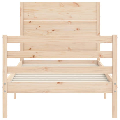 Bed Frame without Mattress Single Solid Wood