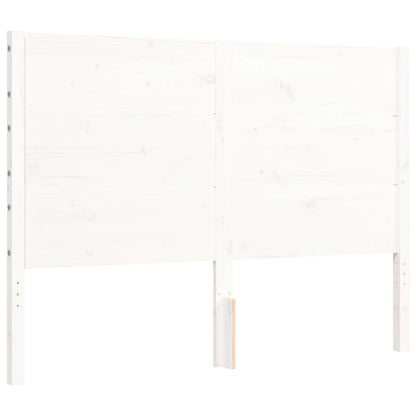 Bed Frame without Mattress White 140x190 cm Solid Wood