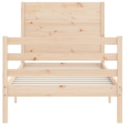 Bed Frame without Mattress 90x200 cm Solid Wood