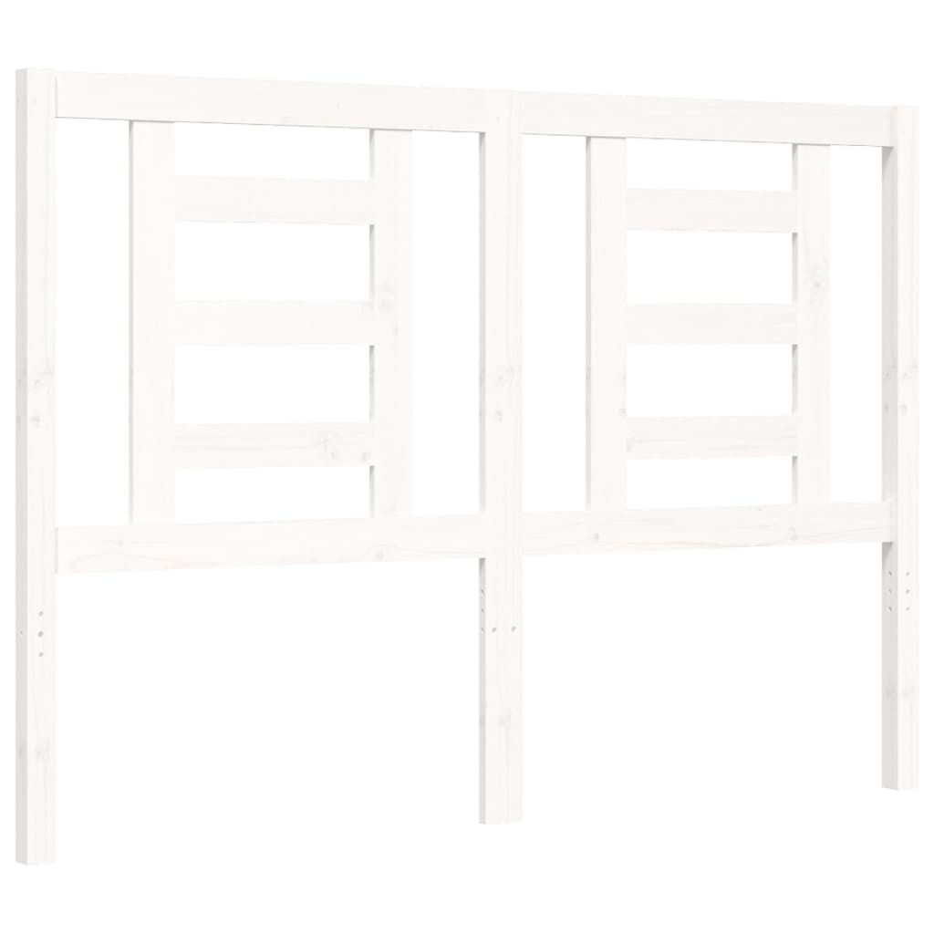 Bed Frame without Mattress White 140x200 cm Solid Wood
