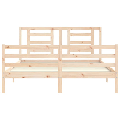 Bed Frame without Mattress King Size Solid Wood