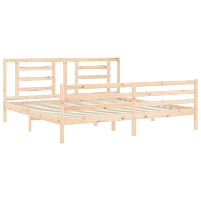 Bed Frame without Mattress 200x200 cm Solid Wood