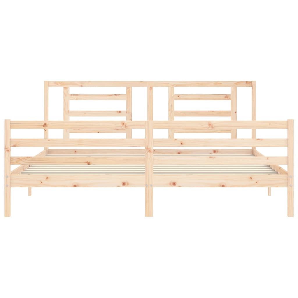 Bed Frame without Mattress 200x200 cm Solid Wood