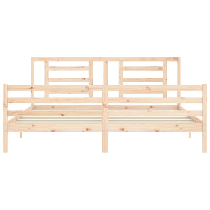 Bed Frame without Mattress 200x200 cm Solid Wood