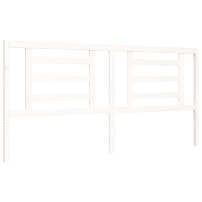 Bed Frame without Mattress White 200x200 cm Solid Wood