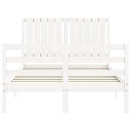 Bed Frame without Mattress White 120x200 cm Solid Wood