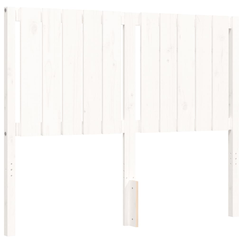 Bed Frame without Mattress White 120x200 cm Solid Wood
