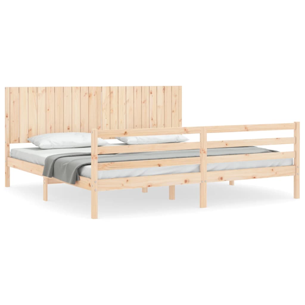 Bed Frame without Mattress 200x200 cm Solid Wood
