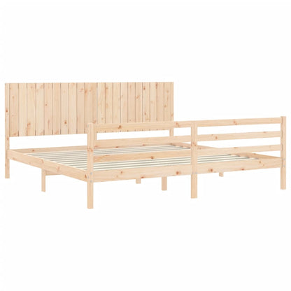 Bed Frame without Mattress 200x200 cm Solid Wood