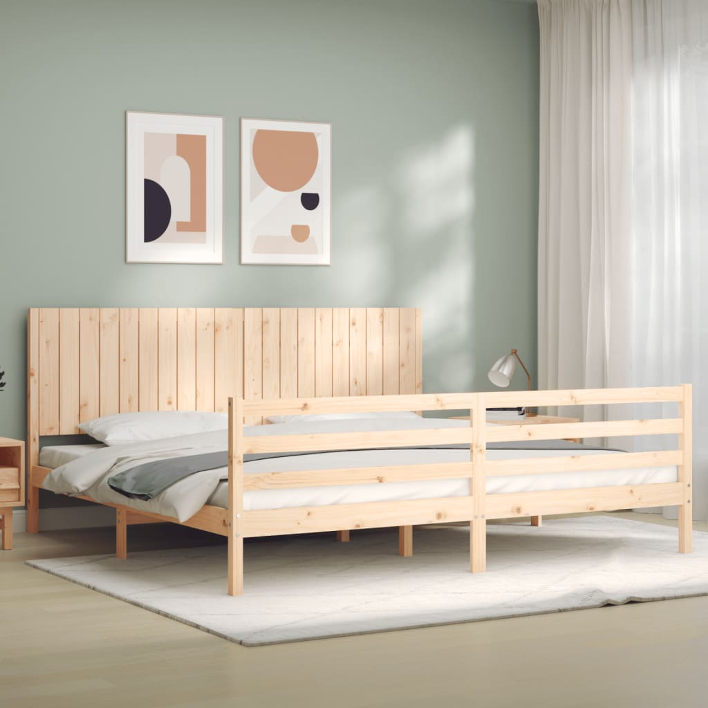 Bed Frame without Mattress 200x200 cm Solid Wood