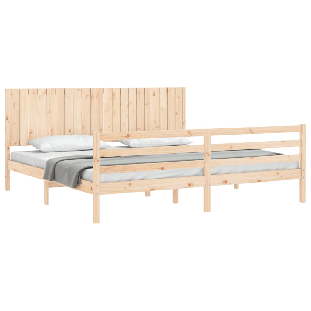 Bed Frame without Mattress 200x200 cm Solid Wood