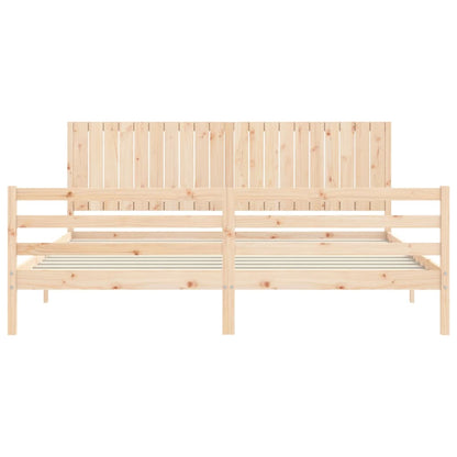 Bed Frame without Mattress 200x200 cm Solid Wood