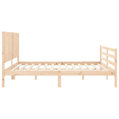 Bed Frame without Mattress 200x200 cm Solid Wood