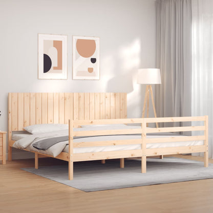 Bed Frame without Mattress 200x200 cm Solid Wood