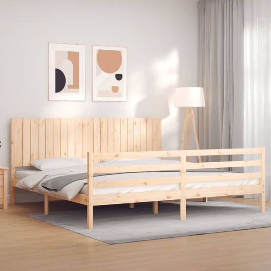 Bed Frame without Mattress 200x200 cm Solid Wood