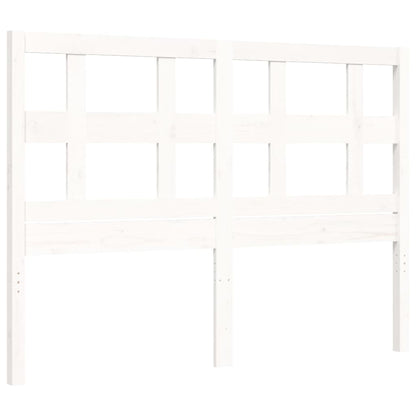 Bed Frame without Mattress White 140x190 cm Solid Wood