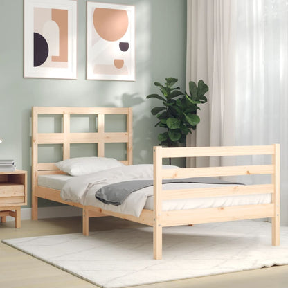 Bed Frame without Mattress 90x200 cm Solid Wood