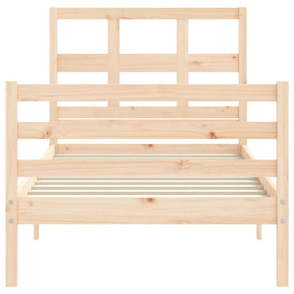 Bed Frame without Mattress 90x200 cm Solid Wood