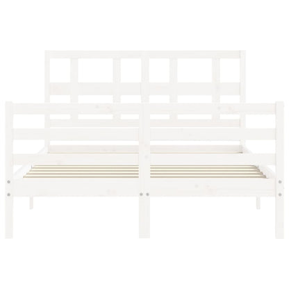 Bed Frame without Mattress White 120x200 cm Solid Wood