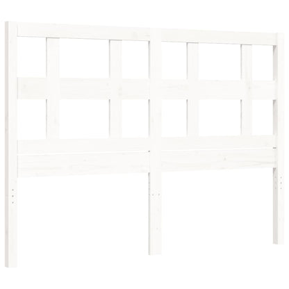 Bed Frame without Mattress White 120x200 cm Solid Wood