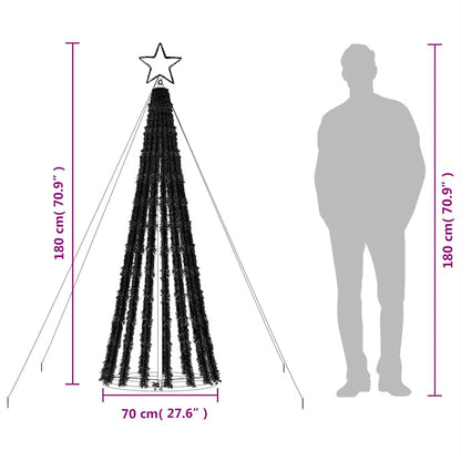 LED Christmas Tree 275 LEDs Colourful 180 cm