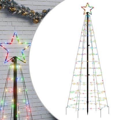 LED Christmas Tree with Spikes 220 LEDs Colourful 180 cm