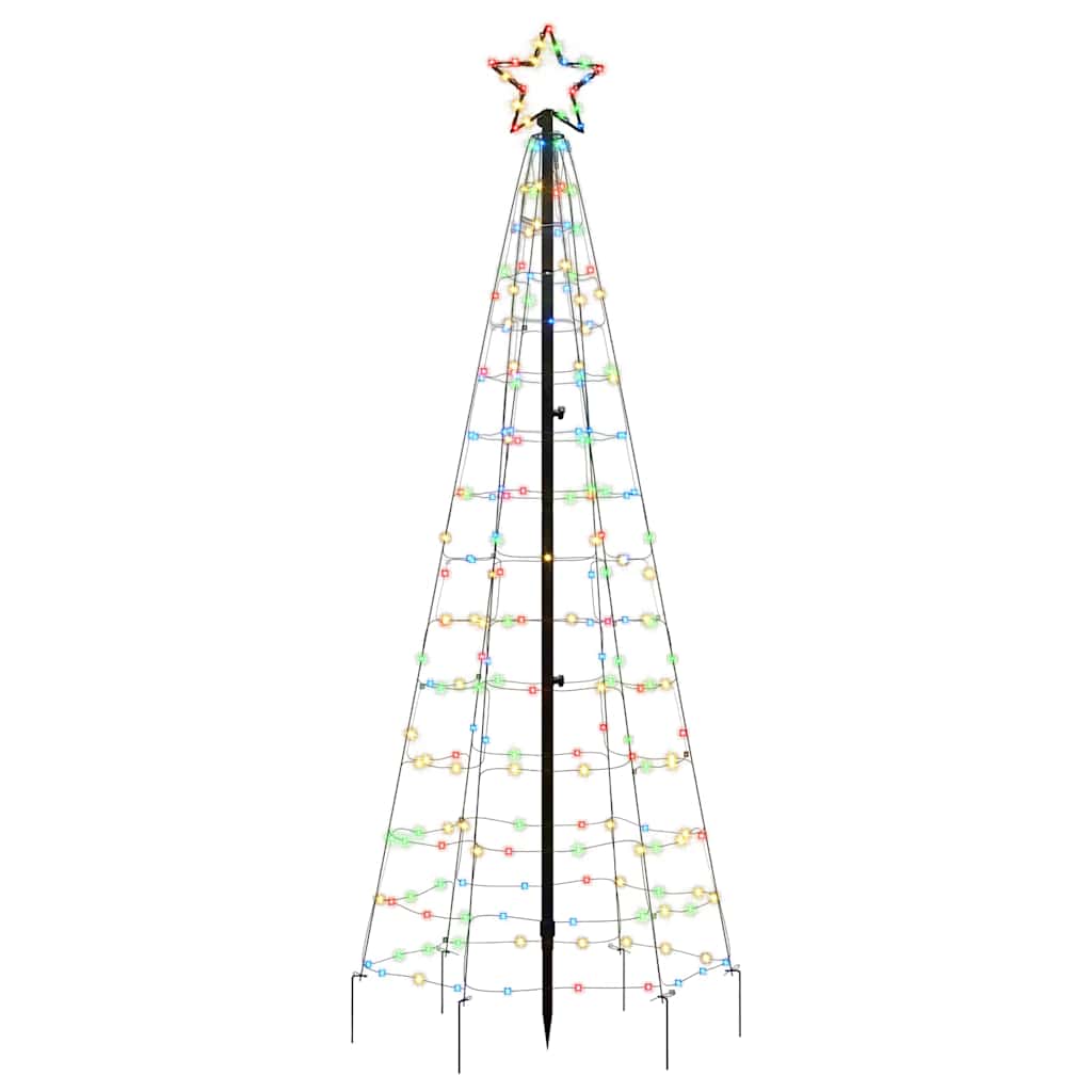 LED Christmas Tree with Spikes 220 LEDs Colourful 180 cm