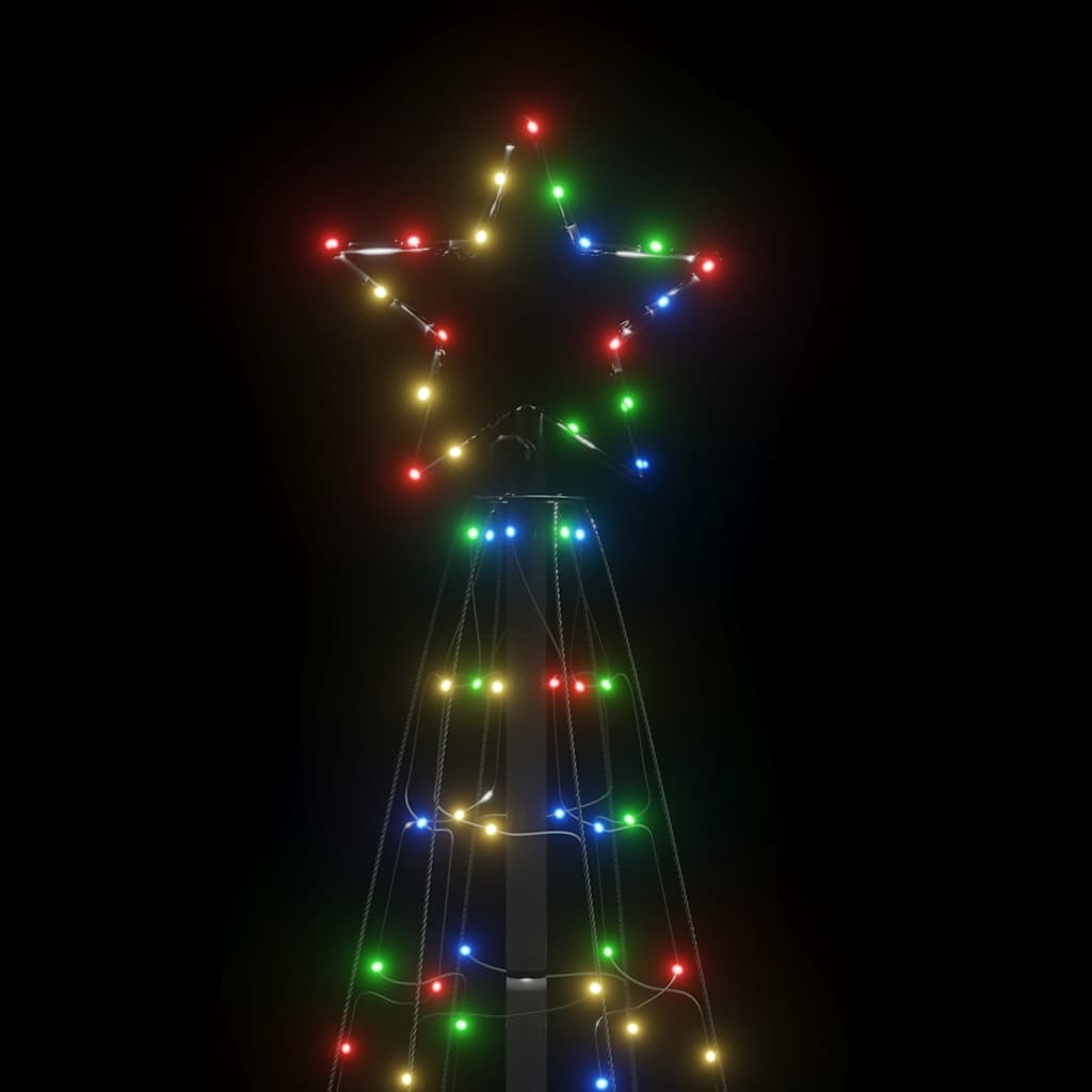 LED Christmas Tree with Spikes 220 LEDs Colourful 180 cm
