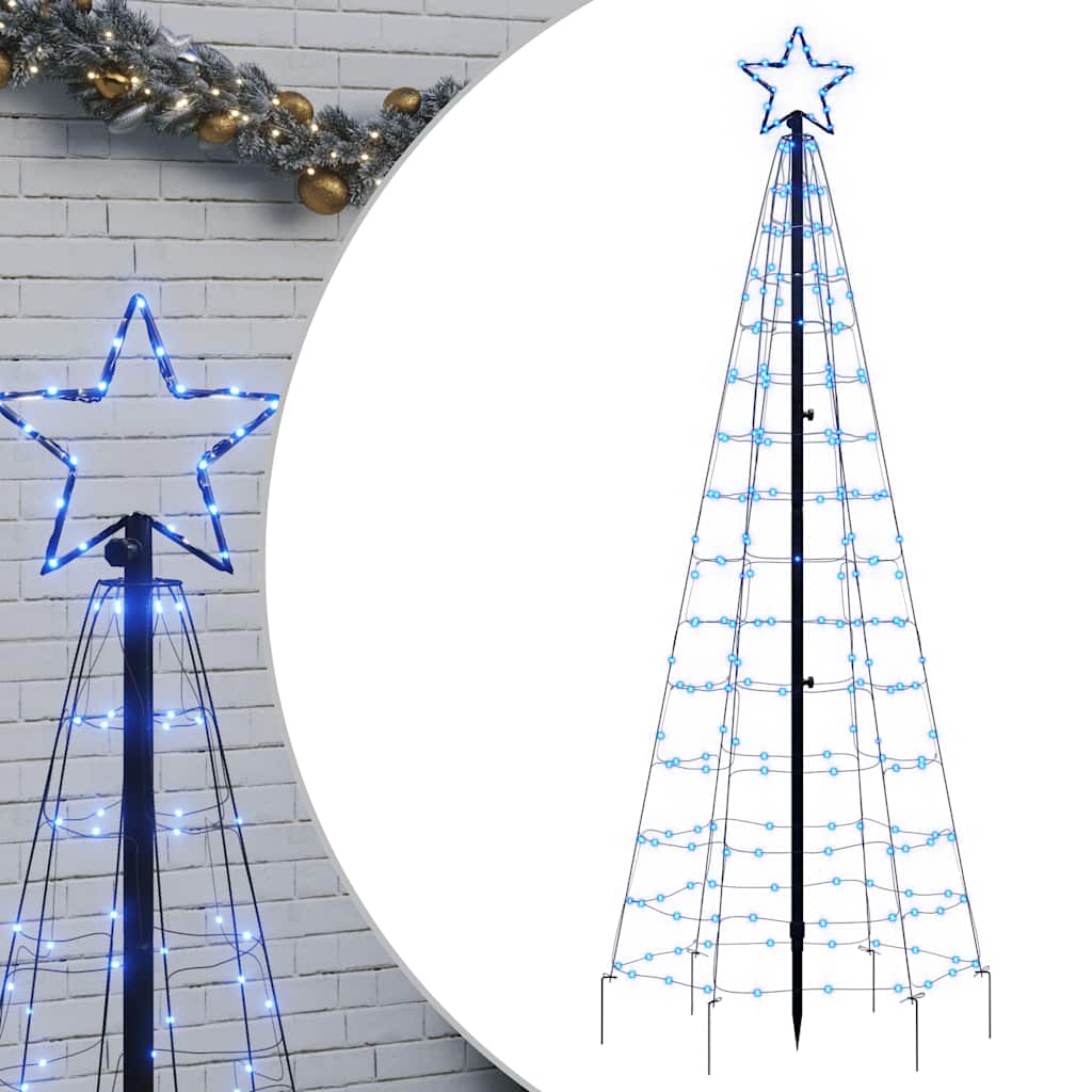 LED Christmas Tree with Spikes 220 LEDs Blue 180 cm