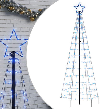 LED Christmas Tree with Spikes 220 LEDs Blue 180 cm