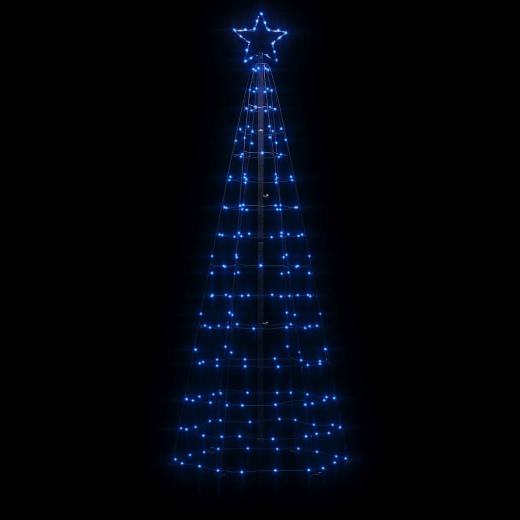 LED Christmas Tree with Spikes 220 LEDs Blue 180 cm