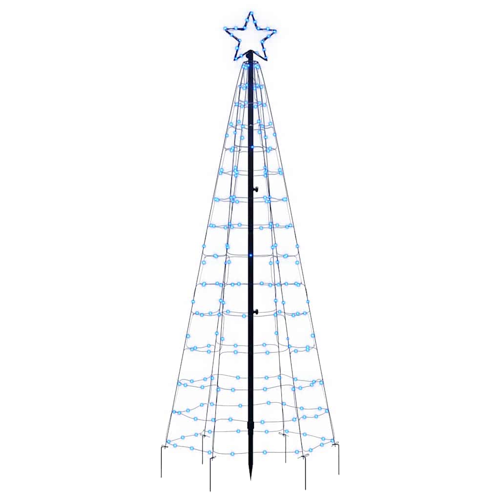 LED Christmas Tree with Spikes 220 LEDs Blue 180 cm