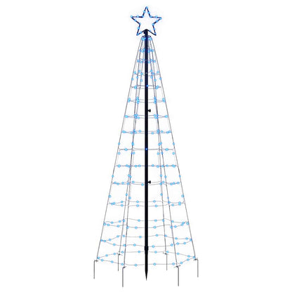 LED Christmas Tree with Spikes 220 LEDs Blue 180 cm