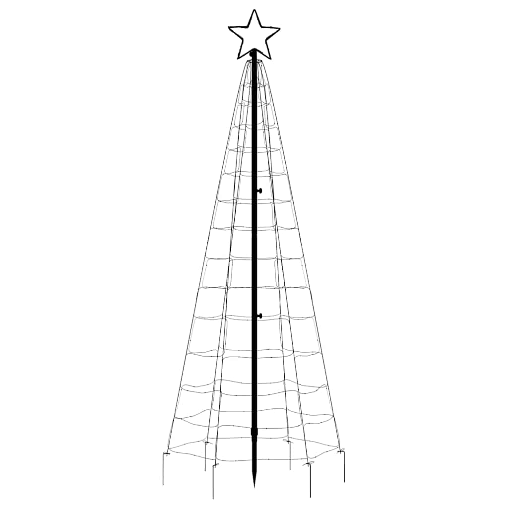 LED Christmas Tree with Spikes 220 LEDs Blue 180 cm
