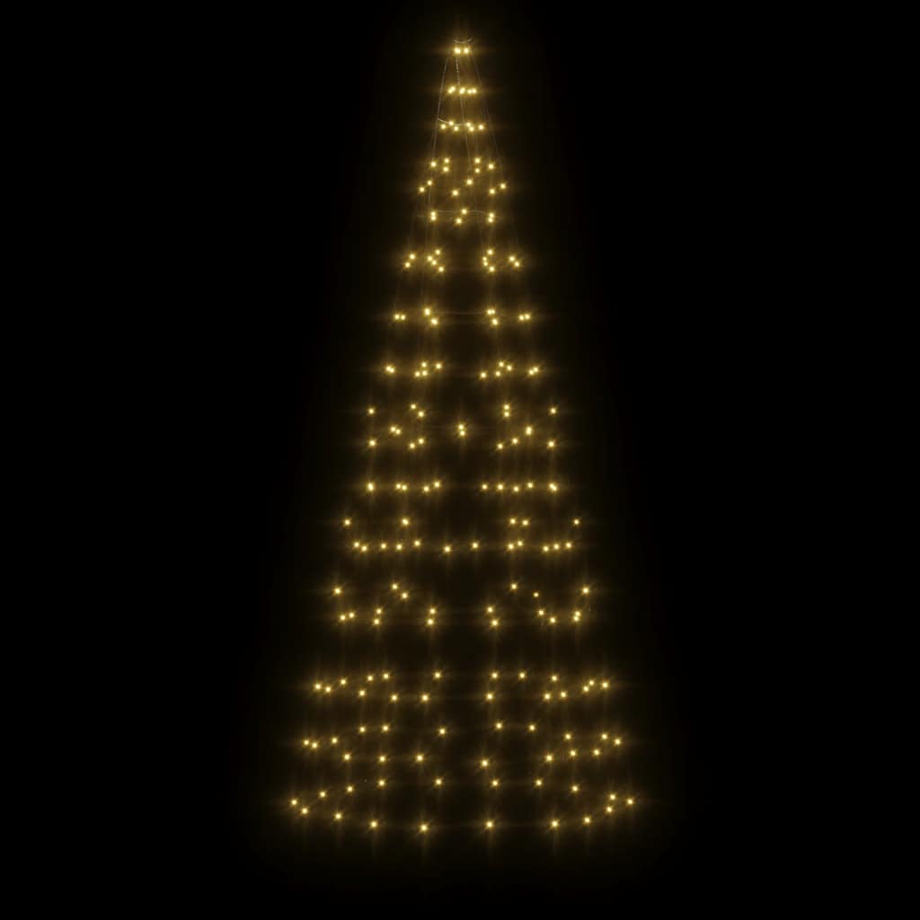 LED Christmas Tree on Flagpole 200 LEDs Warm White 180 cm