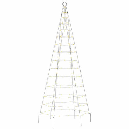 LED Christmas Tree on Flagpole 200 LEDs Warm White 180 cm