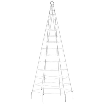 LED Christmas Tree on Flagpole 200 LEDs Warm White 180 cm