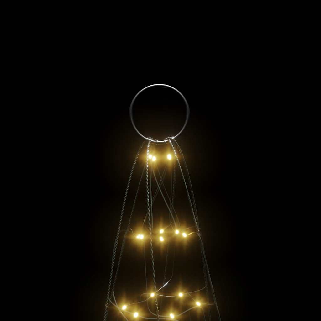 LED Christmas Tree on Flagpole 200 LEDs Warm White 180 cm