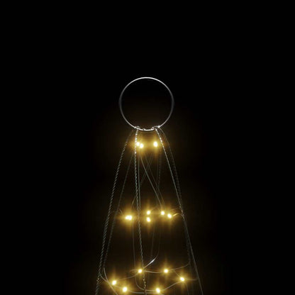 LED Christmas Tree on Flagpole 200 LEDs Warm White 180 cm