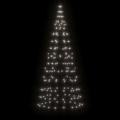 LED Christmas Tree on Flagpole 200 LEDs Cold White 180 cm
