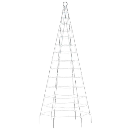 LED Christmas Tree on Flagpole 200 LEDs Cold White 180 cm