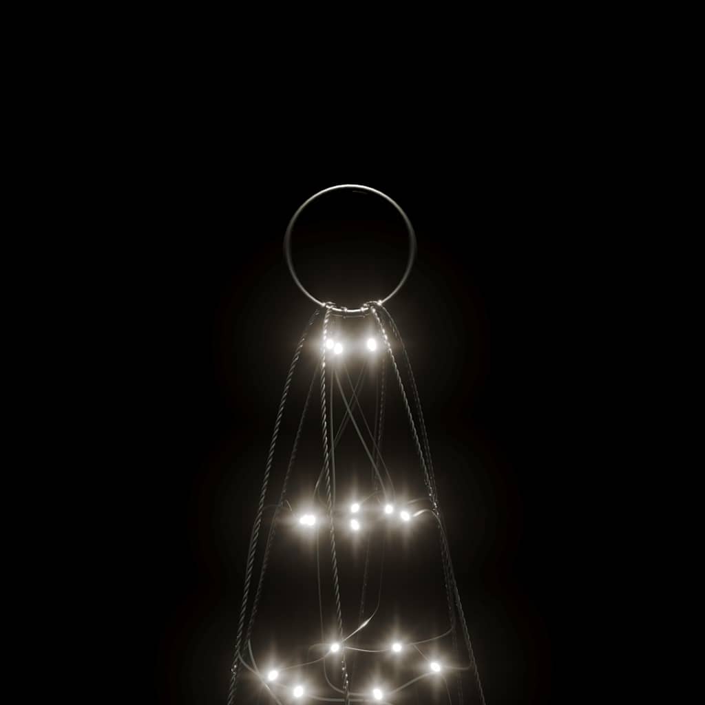 LED Christmas Tree on Flagpole 200 LEDs Cold White 180 cm