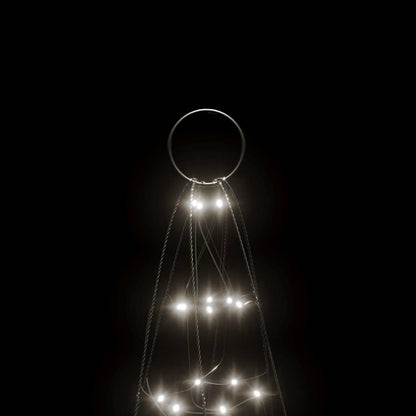 LED Christmas Tree on Flagpole 200 LEDs Cold White 180 cm